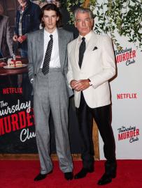 Pierce Brosnan Makes Rare Red Carpet Appearance with Son Dylan
