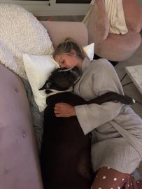 Alix Earle Shares New Photo Update on Her Injured Foster Dog Asia