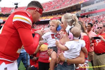 Brittany Mahomes Rocks a Racy Gingham Corset Top at Chiefs' 1st Home Game