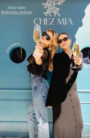 Brooks Nader Rocks Latest Braless Look in Sheer Top for 'Sister Date'