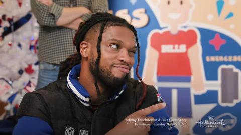 Damar Hamlin Makes Cameo in Hallmark's Buffalo Bills Holiday Movie Trailer