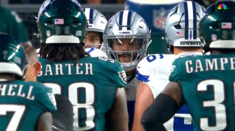 Cowboys QB Dak Prescott Denies Spitting on Eagles’ Jalen Carter First