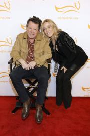 Michael J. Fox Poses With Tracy Pollan at US Open After Arriving in Wheelchair