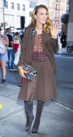 Blake Lively Rocks Netted See-Through Top in Daring Look at NYC Event