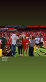 Brittany Mahomes Slays in All-Red for Chiefs Home Game, Twins With Son