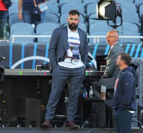 Jason Kelce Explains the Strange T-Shirt He Wore Under His Suit on ESPN