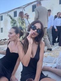 Emily Ratajkowski Goes 'Skinny Dipping' and Wears Slinky Black Dress