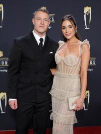 Olivia Culpo Rocks Pumping Bra While Cheering Christian McCaffrey Touchdown