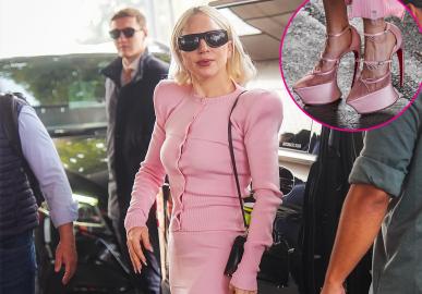 Lady Gaga Rocks One of Her Most Daring Stilettos Yet With Curved Heels