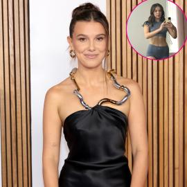 Millie Bobby Brown Shows Curves in Baby Tee and Shorties for 'T Swift October'