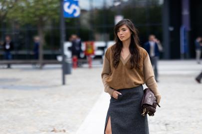 Visually Slimming V-Neck Sweaters