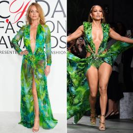 Model Amber Valletta Rewears Versace Dress That Jennifer Lopez Made Famous