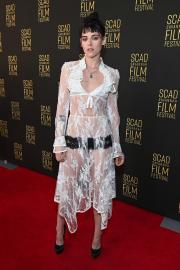 Kristen Stewart Sizzles in Lacy Naked Dress on SCAD Film Festival Carpet