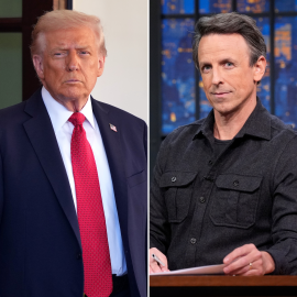 President Donald Trump Suggests It's 'Illegal' for Seth Meyers to Mock Him